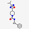 4-[3-(1-methylethyl)-1,2,4-oxadiazol-5-yl]-N-[(1S,2R)-2-phenylcyclopropyl]piperidine-1-carboxamide