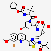 N-[(cyclopentyloxy)carbonyl]-3-methyl-L-valyl-(4R)-4-[(8-bromo-7-methoxy-2-{2-[(2-methylpropanoyl)amino]-1,3-thiazol-4-yl}quinolin-4-yl)oxy]-N-[(1R,2S)-1-carboxy-2-ethenylcyclopropyl]-L-prolinamide