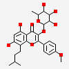 5,7-DIHYDROXY-2-(4-METHOXYPHENYL)-8-(3-METHYLBUTYL)-4-OXO-4H-CHROMEN-3-YL 6-DEOXY-ALPHA-L-MANNOPYRANOSIDE