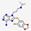 8-(6-BROMO-BENZO[1,3]DIOXOL-5-YLSULFANYL)-9-(3-ISOPROPYLAMINO-PROPYL)-ADENINE
