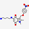 5-[(4-aminobutyl)amino]-1,2-dimethyl-3-[(4-nitrophenoxy)methyl]-1H-indole-4,7-dione