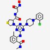 (4R)-3-(4-[4-(2-chlorophenyl)piperazin-1-yl]-6-{[2-methyl-6-(methylcarbamoyl)phenyl]amino}-1,3,5-triazin-2-yl)-N-[2-(hydroxyamino)-2-oxoethyl]-1,3-thiazolidine-4-carboxamide