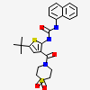 1-{5-tert-butyl-3-[(1,1-dioxidothiomorpholin-4-yl)carbonyl]thiophen-2-yl}-3-naphthalen-1-ylurea