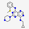 N~8~-(cyclopropylmethyl)-N~4~-[2-(methylsulfanyl)phenyl]-2-(piperazin-1-yl)pyrimido[5,4-d]pyrimidine-4,8-diamine