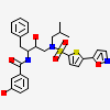 3-hydroxy-N-{(2S,3R)-3-hydroxy-4-[(2-methylpropyl){[5-(1,2-oxazol-5-yl)thiophen-2-yl]sulfonyl}amino]-1-phenylbutan-2-yl}benzamide