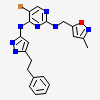 5-bromo-N~2~-[(3-methyl-1,2-oxazol-5-yl)methyl]-N~4~-[3-(2-phenylethyl)-1H-pyrazol-5-yl]pyrimidine-2,4-diamine