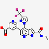 5-{2-(ethylcarbamoyl)-4-[3-(trifluoromethyl)-1H-pyrazol-1-yl]-1H-pyrrolo[2,3-b]pyridin-5-yl}pyridine-3-carboxylic acid