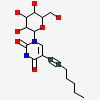 1-(beta-D-glucopyranosyl)-5-(hept-1-yn-1-yl)pyrimidine-2,4(1H,3H)-dione