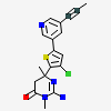 (2z,6s)-6-{3-Chloro-5-[5-(Prop-1-Yn-1-Yl)pyridin-3-Yl]thiophen-2-Yl}-2-Imino-3,6-Dimethyltetrahydropyrimidin-4(1h)-One