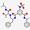 N-[(2S)-1-({(2S,3R)-3-hydroxy-1-[(2-methylpropyl)amino]-1-oxobutan-2-yl}amino)-3-phenylpropan-2-yl]-5-[methyl(methylsulfonyl)amino]-N'-[(1R)-1-phenylethyl]benzene-1,3-dicarboxamide