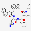 N-[(1R,2R,4R)-1-(cyclohexylmethyl)-2-hydroxy-6-methyl-4-{[(2R)-2-methylbutyl]carbamoyl}heptyl]-3-(1H-imidazol-3-ium-4-yl)-N~2~-[3-naphthalen-1-yl-2-(naphthalen-1-ylmethyl)propanoyl]-L-alaninamide