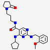 4-(cyclopentylamino)-2-[(2-methoxybenzyl)amino]-N-[3-(2-oxopyrrolidin-1-yl)propyl]pyrimidine-5-carboxamide