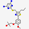 1-[5-(4-{[(4,6-diaminopyrimidin-2-yl)sulfanyl]methyl}-5-propyl-1,3-thiazol-2-yl)-2-methoxyphenoxy]-2-methylpropan-2-ol