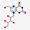 1-deoxy-1-[6-(hydroxymethyl)-2,4-dioxo-3,4-dihydropteridin-8(2H)-yl]-D-arabinitol