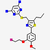 2-[({2-[3-(2-fluoroethoxy)-4-methoxyphenyl]-5-propyl-1,3-thiazol-4-yl}methyl)sulfanyl]pyrimidine-4,6-diamine