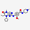 4-{[(7R)-8-cyclopentyl-7-ethyl-5-methyl-6-oxo-5,6,7,8-tetrahydropteridin-2-yl]amino}-3-methoxy-N-(1-methylpiperidin-4-yl)benzamide