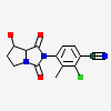 2-CHLORO-4-[(7R,7AS)-7-HYDROXY-1,3-DIOXOTETRAHYDRO-1H-PYRROLO[1,2-C]IMIDAZOL-2(3H)-YL]-3-METHYLBENZONITRILE