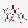 2-(3,4-DIHYDROXYPHENYL)-8-(1,1-DIOXIDOISOTHIAZOLIDIN-2-YL)-3-HYDROXY-6-METHYL-4H-CHROMEN-4-ONE