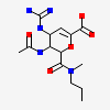 5-N-acetyl-4-guanidino-6-methyl(propyl) carboxamide-4,5-dihydro-2H-pyran-2-carboxylic acid