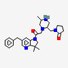 1-[[(2~{r},5~{r})-1-[2-[3,3-Dimethyl-6-(Phenylmethyl)-2~{h}-Pyrrolo[3,2-B]pyridin-1-Yl]-2-Oxidanylidene-Ethyl]-5-Methyl-Piperazin-4-Ium-2-Yl]methyl]pyrrolidin-2-One
