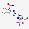 2-({[4-(hydroxymethyl)-3-(trifluoromethyl)-1H-pyrazol-1-yl]acetyl}amino)-4,5,6,7-tetrahydro-1-benzothiophene-3-carboxamide