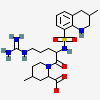 amino{[(4S)-5-[(2R,4R)-2-carboxy-4-methylpiperidin-1-yl]-4-({[(3R)-3-methyl-1,2,3,4-tetrahydroquinolin-8-yl]sulfonyl}amino)-5-oxopentyl]amino}methaniminium