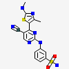 3-[[5-cyano-4-[4-methyl-2-(methylamino)-1,3-thiazol-5-yl]pyrimidin-2-yl]amino]benzenesulfonamide