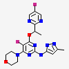 5-FLUORO-4-[(1S)-1-(5-FLUOROPYRIMIDIN-2-YL)ETHOXY]-N-(5-METHYL-1H-PYRAZOL-3-YL)-6-MORPHOLINO-PYRIMIDIN-2-AMINE