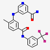 5-[(2-methyl-5-{[3-(trifluoromethyl)phenyl]carbamoyl}phenyl)amino]pyridine-3-carboxamide