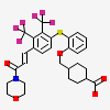 cis-4-{[2-({4-[(1E)-3-morpholin-4-yl-3-oxoprop-1-en-1-yl]-2,3-bis(trifluoromethyl)phenyl}sulfanyl)phenoxy]methyl}cyclohexanecarboxylic acid