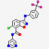 6-chloro-N-pyrimidin-5-yl-3-{[3-(trifluoromethyl)phenyl]amino}-1,2-benzisoxazole-7-carboxamide