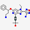 4-[2-(4-amino-2,5-dihydro-1,2,5-oxadiazol-3-yl)-6-{[(1S)-3-amino-1-phenylpropyl]oxy}-1-ethyl-1H-imidazo[4,5-c]pyridin-4-yl]-2-methylbut-3-yn-2-ol