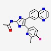 N-[4-(5-fluoro-6-methylpyridin-2-yl)-5-quinoxalin-6-yl-1H-imidazol-2-yl]acetamide