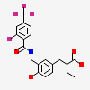 (2S)-2-{3-[({[2-fluoro-4-(trifluoromethyl)phenyl]carbonyl}amino)methyl]-4-methoxybenzyl}butanoic acid