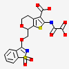 7-(1,1-DIOXO-1H-BENZO[D]ISOTHIAZOL-3-YLOXYMETHYL)-2-(OXALYL-AMINO)-4,7-DIHYDRO-5H-THIENO[2,3-C]PYRAN-3-CARBOXYLIC ACID
