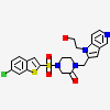 4-[(6-CHLORO-1-BENZOTHIEN-2-YL)SULFONYL]-1-{[1-(2-HYDROXYETHYL)-1H-PYRROLO[3,2-C]PYRIDIN-2-YL]METHYL}PIPERAZIN-2-ONE