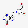 7-[[(3R,4R)-3-(hydroxymethyl)-4-oxidanyl-pyrrolidin-1-ium-1-yl]methyl]-3,5-dihydropyrrolo[3,2-d]pyrimidin-4-one