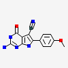 2-amino-6-(4-methoxyphenyl)-4-oxo-4,7-dihydro-3H-pyrrolo[2,3-d]pyrimidine-5-carbonitrile