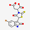 (2R)-2-[(5Z)-5-(5-bromo-2-oxo-1,2-dihydro-3H-indol-3-ylidene)-4-oxo-2-thioxo-1,3-thiazolidin-3-yl]butanedioic acid