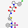 (2R,3R)-4-[(2R)-2-(3-chlorophenyl)pyrrolidin-1-yl]-2,3-dihydroxy-4-oxo-N-[(5-{[2-(trifluoromethyl)-1H-benzimidazol-1-yl]methyl}thiophen-2-yl)methyl]butanamide