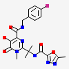 N-(4-fluorobenzyl)-5-hydroxy-1-methyl-2-(1-methyl-1-{[(5-methyl-1,3,4-oxadiazol-2-yl)carbonyl]amino}ethyl)-6-oxo-1,6-di hydropyrimidine-4-carboxamide