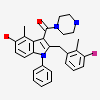 2-(3-fluoro-2-methylbenzyl)-4-methyl-1-phenyl-3-(piperazin-1-ylcarbonyl)-1H-indol-5-ol