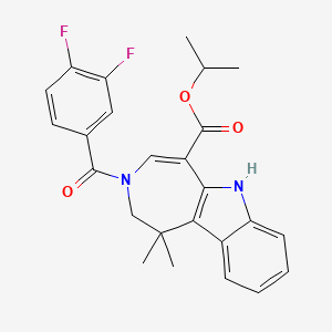 propan-2-yl3-(3,4-difluorobenzoyl)-1,1-dimethyl-2,6-dihydroazepino[4,5-b]indole-5-carboxylate