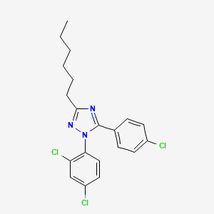 5-(4-chlorophenyl)-1-(2,4-dichlorophenyl)-3-hexyl-1H-1,2,4-triazole