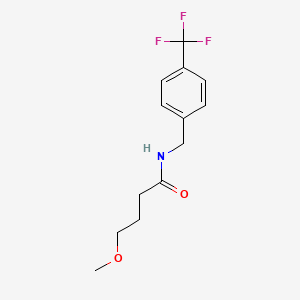 	4-methoxy-N-{[4-(trifluoromethyl)phenyl]methyl}butanamide