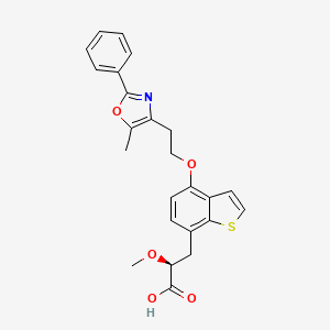 Benzo[b]thiophene-7-propanoic acid, α-methoxy-4-[2-(5-methyl-2-phenyl-4-oxazolyl)ethoxy]-, (αS)-