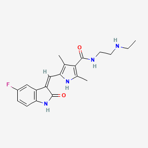 1H-Pyrrole-3-carboxamide, N-[2-(ethylamino)ethyl]-5-[(Z)-(5-fluoro-1,2-dihydro-2-oxo-3H-indol-3-ylidene)methyl]-2,4-dimethyl-