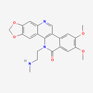 Benzo(C)(1,3)benzodioxolo(5,6-H)(1,6)naphthyridin-13(12H)-one,2,3-dimethoxy-12-(2-(methylamino)ethyl)-