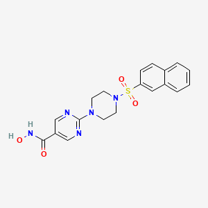 	N-hydroxy-2-(4-(naphthalen-2-ylsulfonyl)piperazin-1-yl)pyrimidine-5-carboxamide