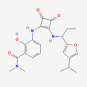 Benzamide, 2-hydroxy-N,N-dimethyl-3-[[2-[[(1R)-1-[4-(1-methylethyl)-2-furanyl]propyl]amino]-3,4-dioxo-1-cyclobuten-1-yl]amino]-